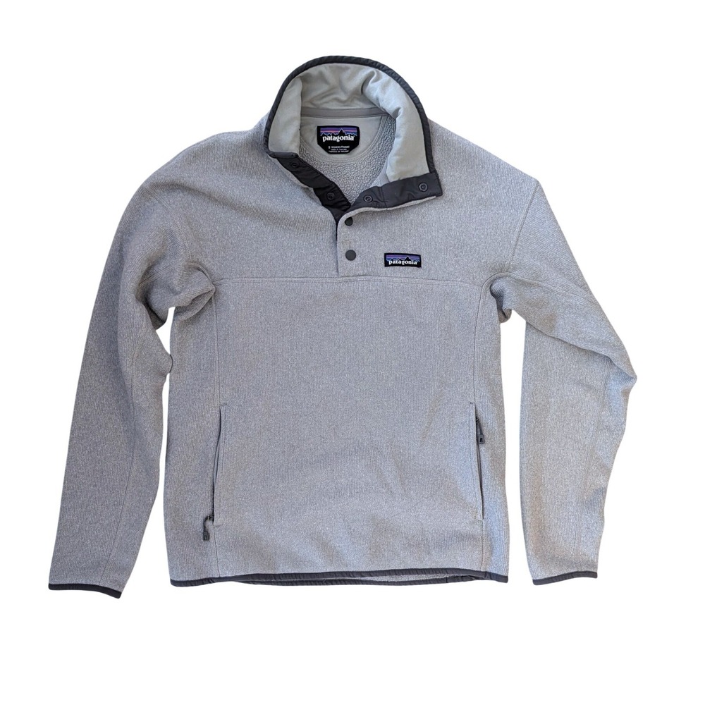 Patagonia Women's T-Snap Better Sweater 1/4 Fleece Pullover Jacket Gray- Small
